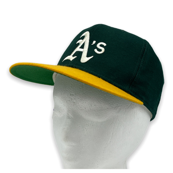 VTG 90s Oakland As Baseball MLB Wool Diamond Fitted Hat By New Era Vintage - Picture 1 of 5